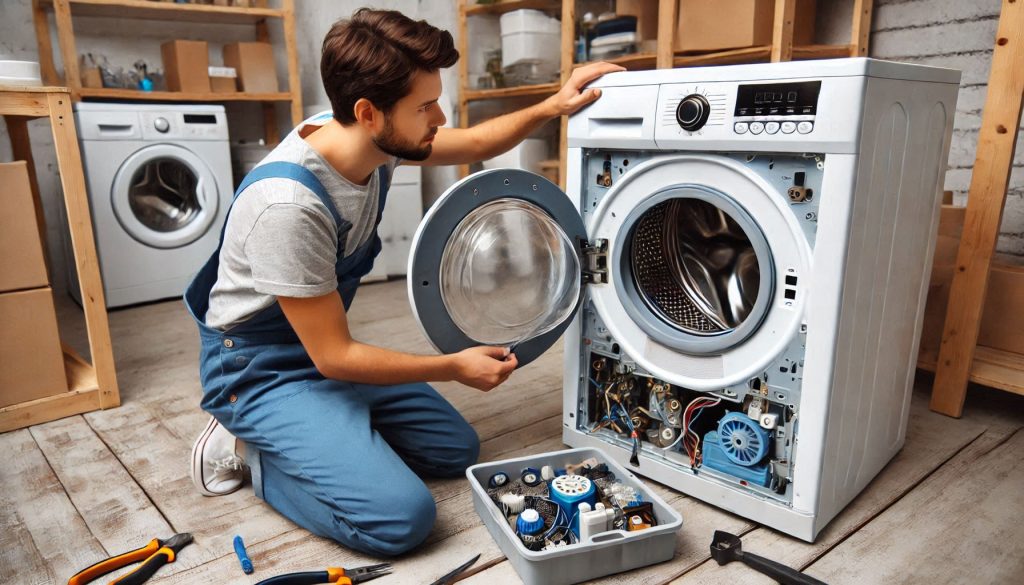 Réparation d'un lave linge avec moteur cosinus phi