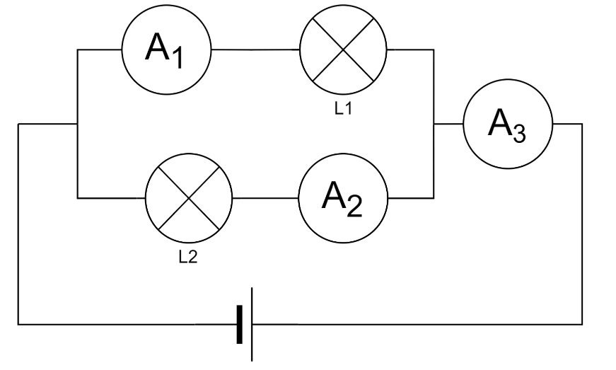 schéma électrique lampes en dérivation calcul intensité électrique