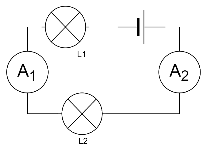 schéma électrique en série intensité ampèremètre