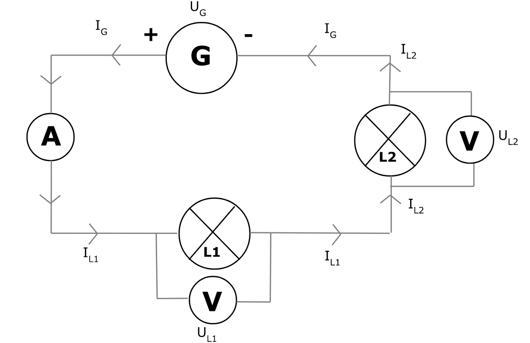 schéma électrique série calcul intensité tension loi des mailles, loi des noeuds