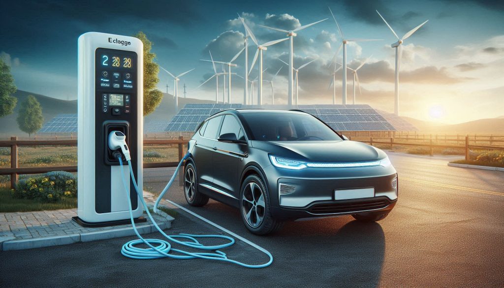 Un véhicule électrique en charge