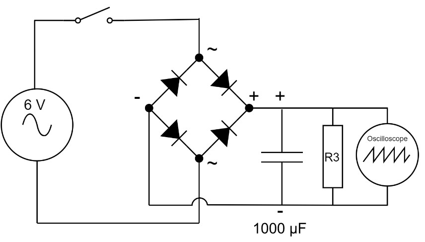pont de diodes filtrage condensateur