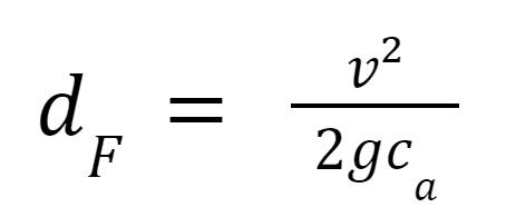 formule de calcul de la distance de freinage