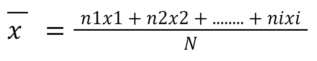 formule de calcul de la moyenne