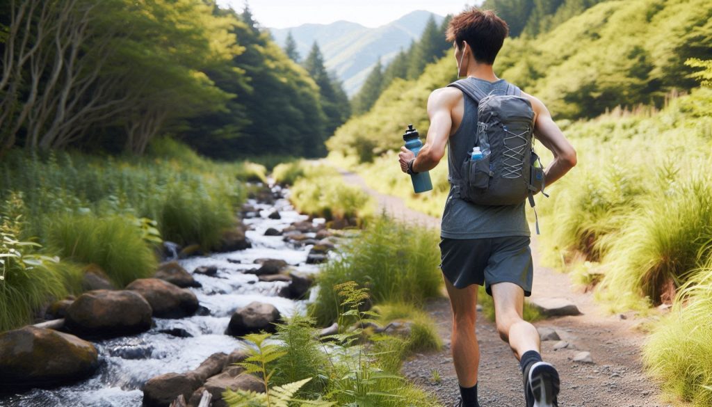 Entraînement au trail dans la nature