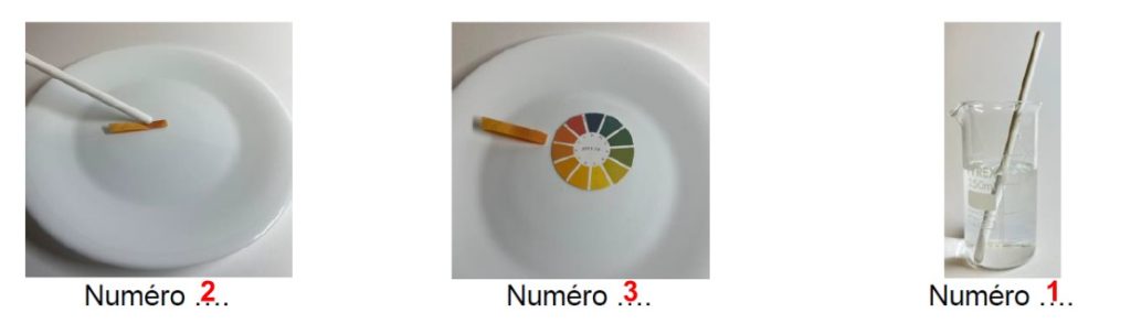 ordre du protocole de mesure du pH